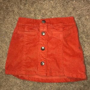 Corduroy burnt orange skirt